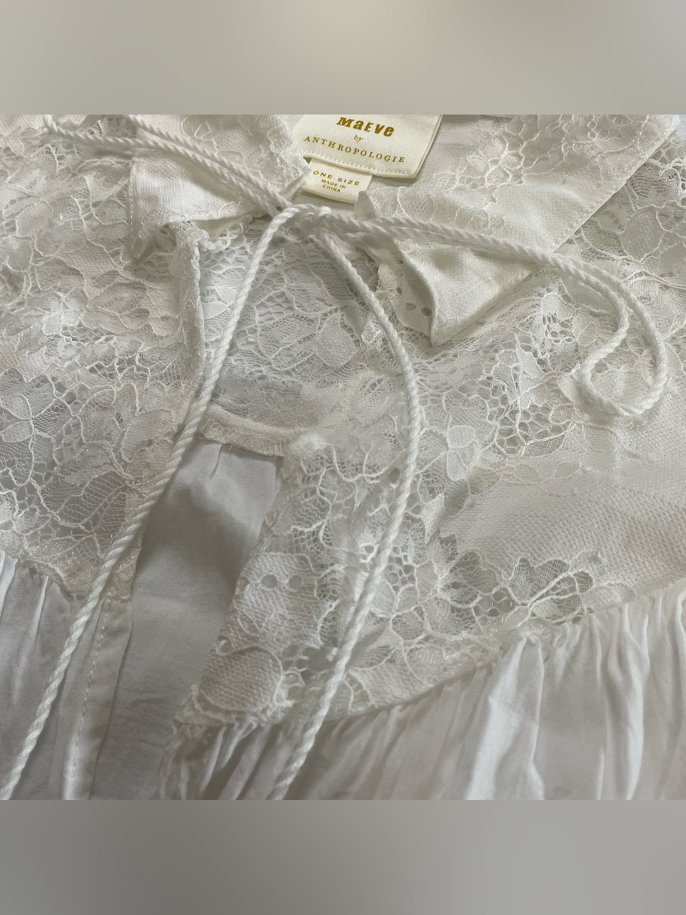Anthropologie Maeve Cropped Lace Shrug Jacket OS - Picture 5 of 10